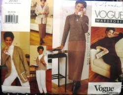2030 VOGUE FLEECE/ WOOL JACKET, VEST,  DRESS, TOP, BOTTOMS PATTERN 8-24 3 SIZES CHOICE